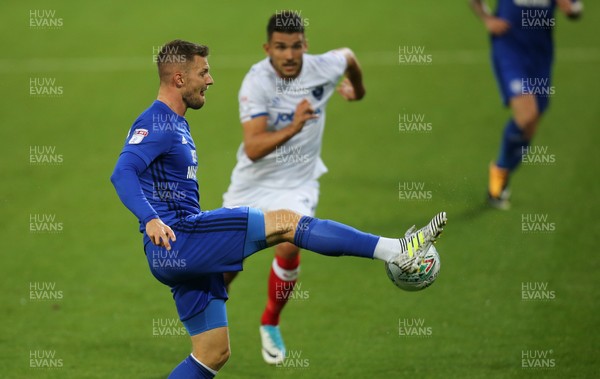 080817 - Cardiff City v Portsmouth, Carabao Cup, Round 1 - Anthony Pilkington of Cardiff City controls the ball