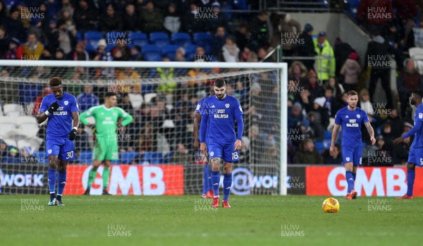 291217 - Cardiff City v Preston North End - SkyBet Championship - Dejected Omar Bogle and Callum Paterson of Cardiff City