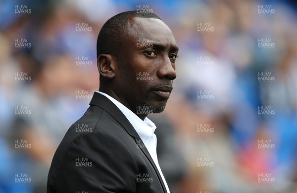 140816 - Cardiff City v Queens Park Rangers, Football League Championship - Queens Park Rangers manager Jimmy Floyd Hasselbaink