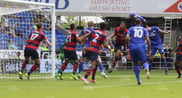 260817 - Cardiff City v Queens Park Rangers, Sky Bet Championship - Sol Bamba of Cardiff City heads to score CIty's second goal