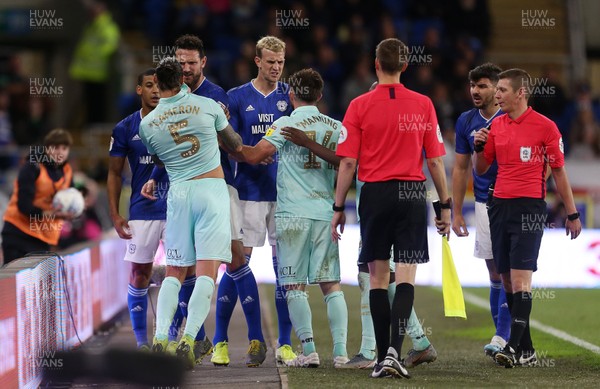 021019 - Cardiff City v Queens Park Rangers - SkyBet Championship - Tensions boil over between the teams in the second half