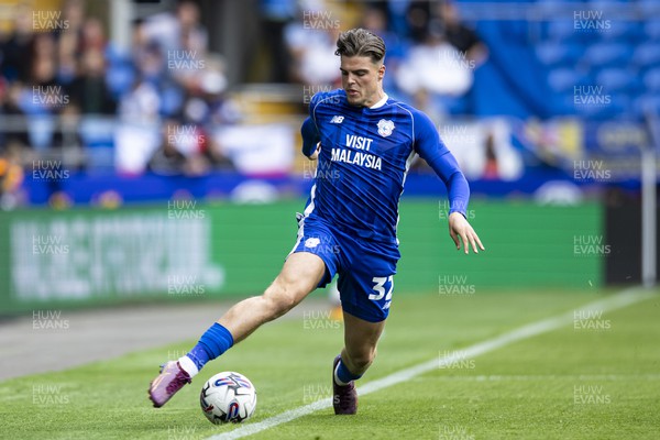 120823 - Cardiff City v Queens Park Rangers - Sky Bet Championship - Ollie Tanner of Cardiff City in action