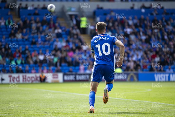 120823 - Cardiff City v Queens Park Rangers - Sky Bet Championship - Aaron Ramsey of Cardiff City in action