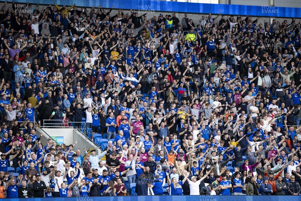 120823 - Cardiff City v Queens Park Rangers - Sky Bet Championship - Cardiff City supporters ahead of kick off