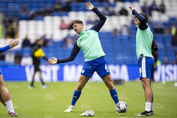 120823 - Cardiff City v Queens Park Rangers - Sky Bet Championship - Ryan Wintle of Cardiff City during the warm up