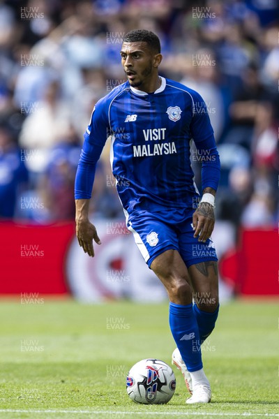 120823 - Cardiff City v Queens Park Rangers - Sky Bet Championship - Karlan Grant of Cardiff City in action