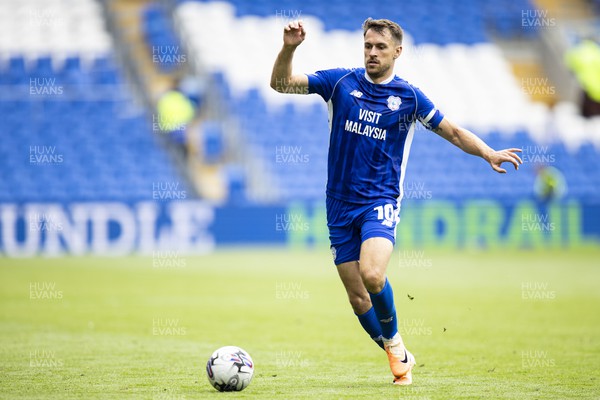 120823 - Cardiff City v Queens Park Rangers - Sky Bet Championship - Aaron Ramsey of Cardiff City in action
