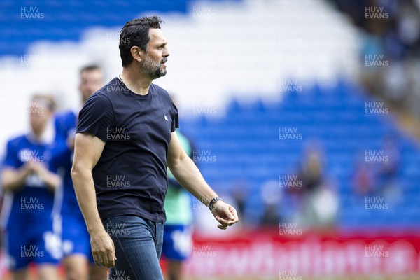 120823 - Cardiff City v Queens Park Rangers - Sky Bet Championship - Cardiff City manager Erol Bulut at full time