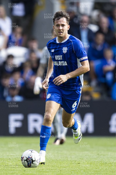 120823 - Cardiff City v Queens Park Rangers - Sky Bet Championship - Ryan Wintle of Cardiff City in action 