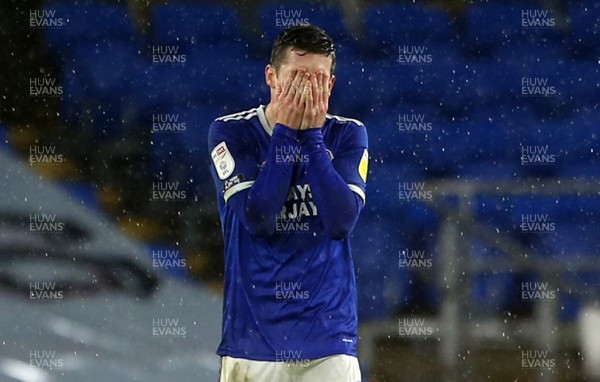 200121 - Cardiff City v Queens Park Rangers - SkyBet Championship - A dejected Harry Wilson of Cardiff City after QPR score in the second half
