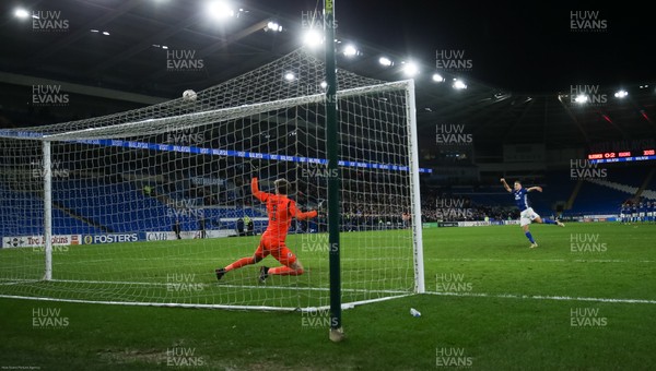 040220 - Cardiff City v Reading, FA Cup Round 4 Replay - Will Vaulks of Cardiff City looks on as his penalty hits the crossbar