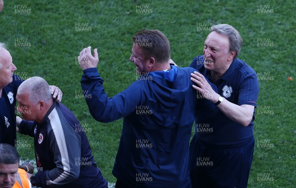 060518 - Cardiff City v Reading FC - SkyBet Championship - Cardiff Manager Neil Warnock celebrates at full time