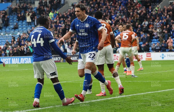 181025 - Cardiff City v Reading, EFL SkyBet League 1 - Yousef Salech of Cardiff City celebrates after scoring Cardiff’s second goal