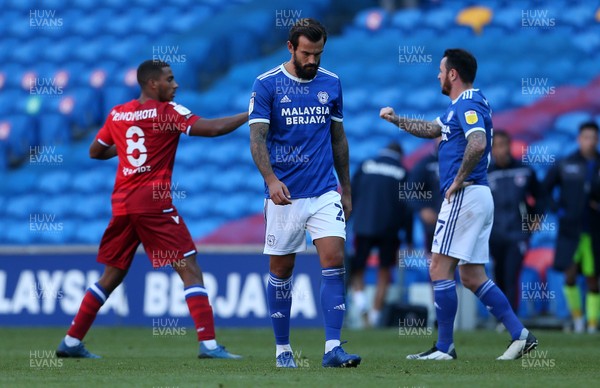 260920 - Cardiff City v Reading - SkyBet Championship - Dejected Marlon Pack of Cardiff City