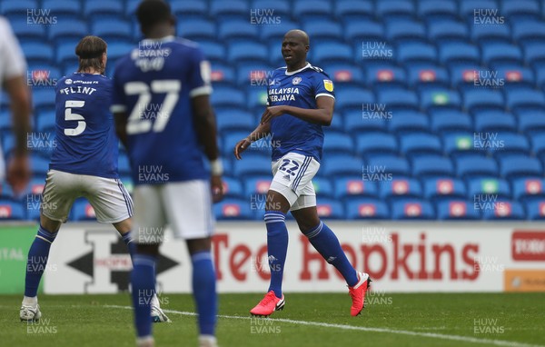 080521 - Cardiff City v Rotherham United, Sky Bet Championship - Sol Bamba of Cardiff City comes onto the pitch in the final minutes of the match after his treatment for cancer