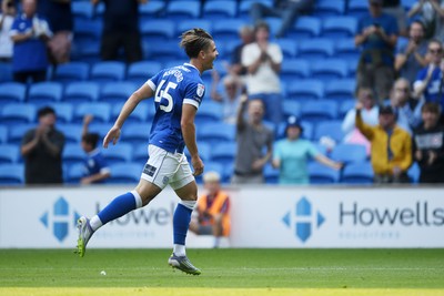 160825 - Cardiff City v Rotherham United - Sky Bet League 1 - Cian Ashford of Cardiff City celebrates scoring a goal