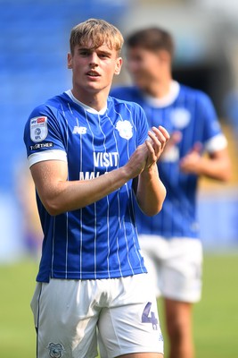 160825 - Cardiff City v Rotherham United - Sky Bet League 1 - Dylan Lawlor of Cardiff City applauding fans at full time