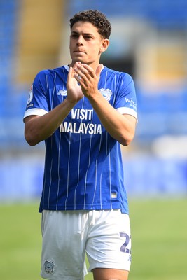 160825 - Cardiff City v Rotherham United - Sky Bet League 1 - Yousef Salech of Cardiff City applauding fans at full time