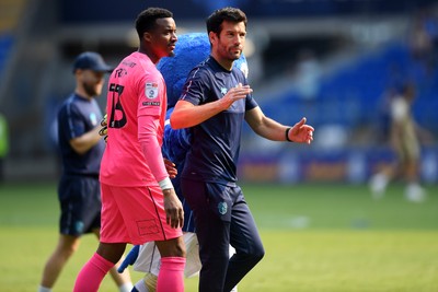 160825 - Cardiff City v Rotherham United - Sky Bet League 1 - Brian Barry-Murphy, Cardiff City Manager applauding fans at full time