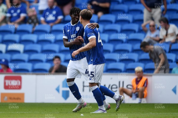 160825 - Cardiff City v Rotherham United - Sky Bet League 1 - Cian Ashford of Cardiff City celebrates scoring a goal with team mates