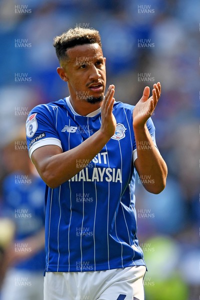 160825 - Cardiff City v Rotherham United - Sky Bet League 1 - Callum Robinson of Cardiff City applauding fans at full time