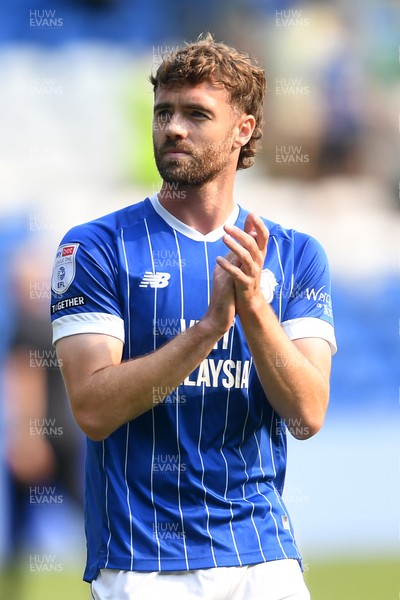 160825 - Cardiff City v Rotherham United - Sky Bet League 1 - Calum Chambers of Cardiff City applauding fans at full time