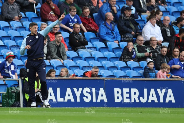 291022 - Cardiff City v Rotherham United - Sky Bet Championship - Mark Hudson, the interim manager of Cardiff city looks on from the touchline 