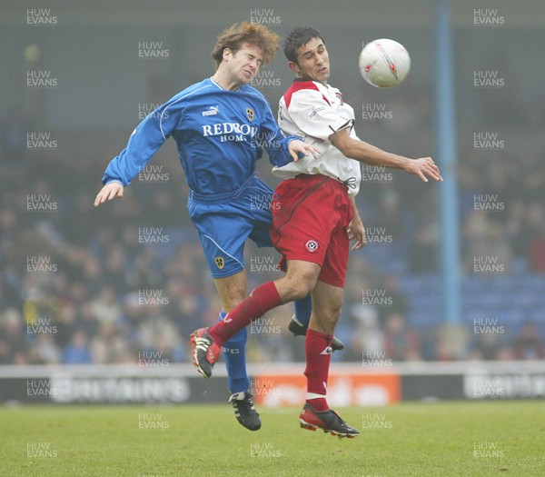 030104Cardiff City v Sheffield Utd, FA Cup 3rd round  Cardiff's Gary Croft battles with Jack Lester  