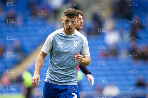 121122 - Cardiff City v Sheffield United - Sky Bet Championship - Mark Harris of Cardiff City during the warm up