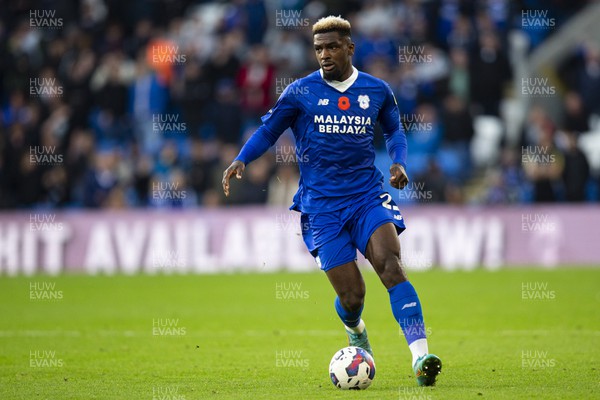 121122 - Cardiff City v Sheffield United - Sky Bet Championship - Cedric Kipre of Cardiff City in action