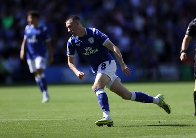 290826 - Cardiff City v Sheffield United - SkyBet Championship - Jack Moylan of Cardiff City celebrates scoring a goal