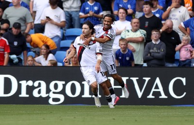 290826 - Cardiff City v Sheffield United - SkyBet Championship - Callum O'Hare of Sheffield United celebrates scoring a goal