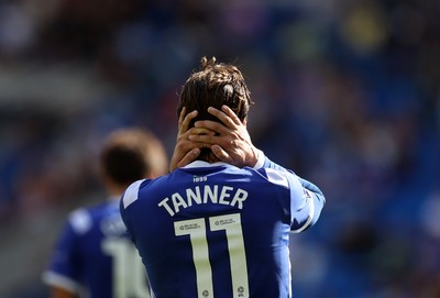 290826 - Cardiff City v Sheffield United - SkyBet Championship - Ollie Tanner of Cardiff City dejected