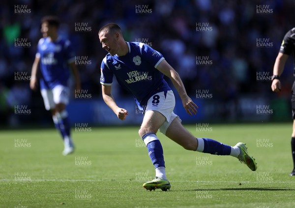 290826 - Cardiff City v Sheffield United - SkyBet Championship - Jack Moylan of Cardiff City celebrates scoring a goal