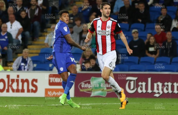 150817 - Cardiff City v Sheffield United, Sky Bet Championship - Nathaniel Mendez-Laing of Cardiff City shoots to score the second goal