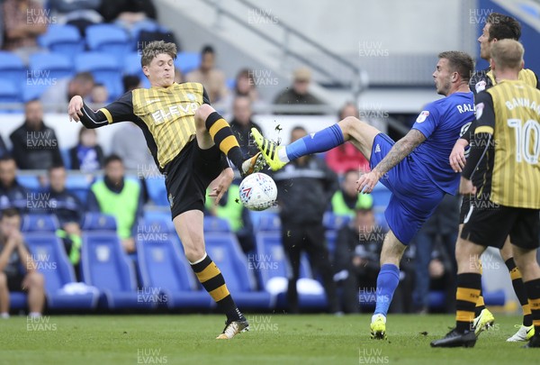 160917 - Cardiff City v Sheffield Wednesday, SkyBet Championship - Adam Reach of Sheffield Wednesday and Joe Ralls of Cardiff City compete for the ball