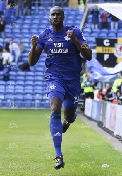 160917 - Cardiff City v Sheffield Wednesday, SkyBet Championship - Sol Bamba of Cardiff City celebrates after he scores in added time to level the match