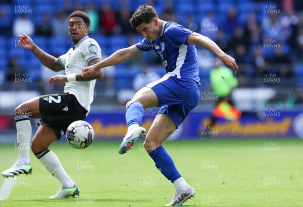 260823 - Cardiff City v Sheffield Wednesday, Sky Bet Championship - Callum O'Dowda of Cardiff City looks to fire a shot at goal