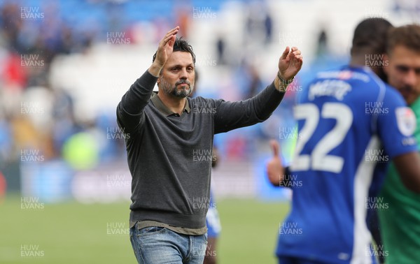 260823 - Cardiff City v Sheffield Wednesday, Sky Bet Championship - Cardiff City manager Erol Bulut at the end of the match