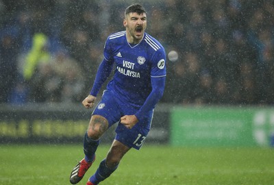 081218 - Cardiff City v Southampton, Premier League - Callum Paterson of Cardiff City celebrates after scoring goal