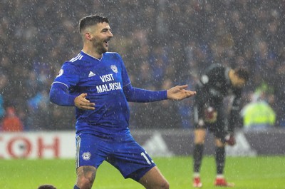 081218 - Cardiff City v Southampton, Premier League - Callum Paterson of Cardiff City celebrates after scoring goal