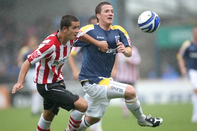 09.08.08 -  Cardiff City v Southampton, Coca Cola Championship -  Cardiff's Ross McCormack is challenged by Southampton's Lloyd James  