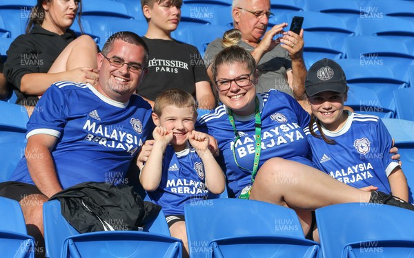 270721 - Cardiff City v Southampton, Pre-season Friendly - Cardiff City fans prepare to watch their first match at Cardiff City Stadium since February 2020 due to the COVID pandemic lockdown restrictions