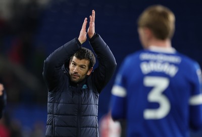 291225 - Cardiff City v Stevenage, EFL Sky Bet League 1 - Cardiff City head coach Brian Barry-Murphy at the end of the match