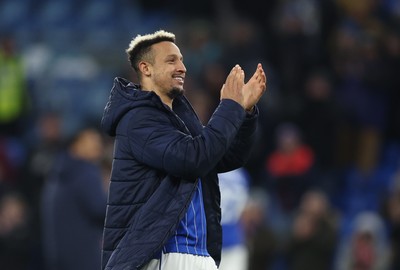 291225 - Cardiff City v Stevenage, EFL Sky Bet League 1 - Callum Robinson of Cardiff City celebrates at the end of the match