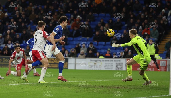 291225 - Cardiff City v Stevenage, EFL Sky Bet League 1 - Yousef Salech of Cardiff City scores the second goal