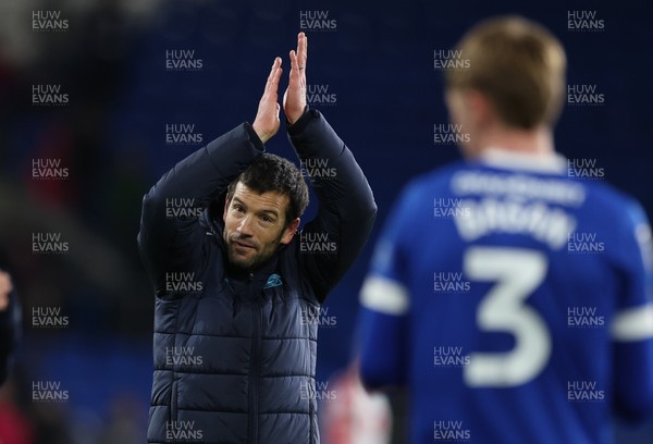 291225 - Cardiff City v Stevenage, EFL Sky Bet League 1 - Cardiff City head coach Brian Barry-Murphy at the end of the match