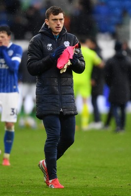 240126 - Cardiff City v Stockport County - Sky Bet League 1 - Harry Tyrer of Cardiff City at full time