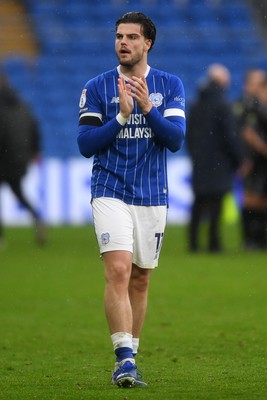 240126 - Cardiff City v Stockport County - Sky Bet League 1 - Ollie Tanner of Cardiff City at full time