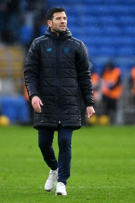 240126 - Cardiff City v Stockport County - Sky Bet League 1 - Brian Barry-Murphy, Cardiff City Manager at full time